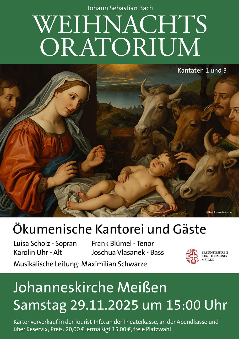 Plakat Weihnachtsoratorium Ökumenische Kantorei DIN A2